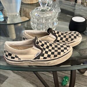 Vans Black and White Checkered Slip-Ons